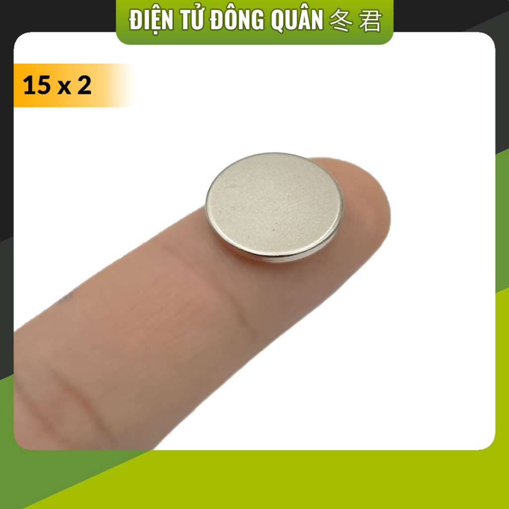 [HCM] Nam châm đất hiếm tròn 15x2mm