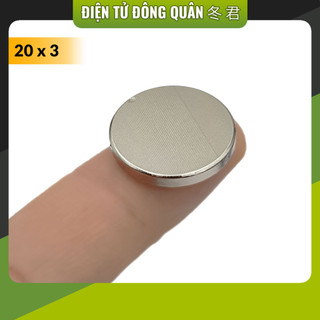 Nam châm đất hiếm tròn 20x3mm N35