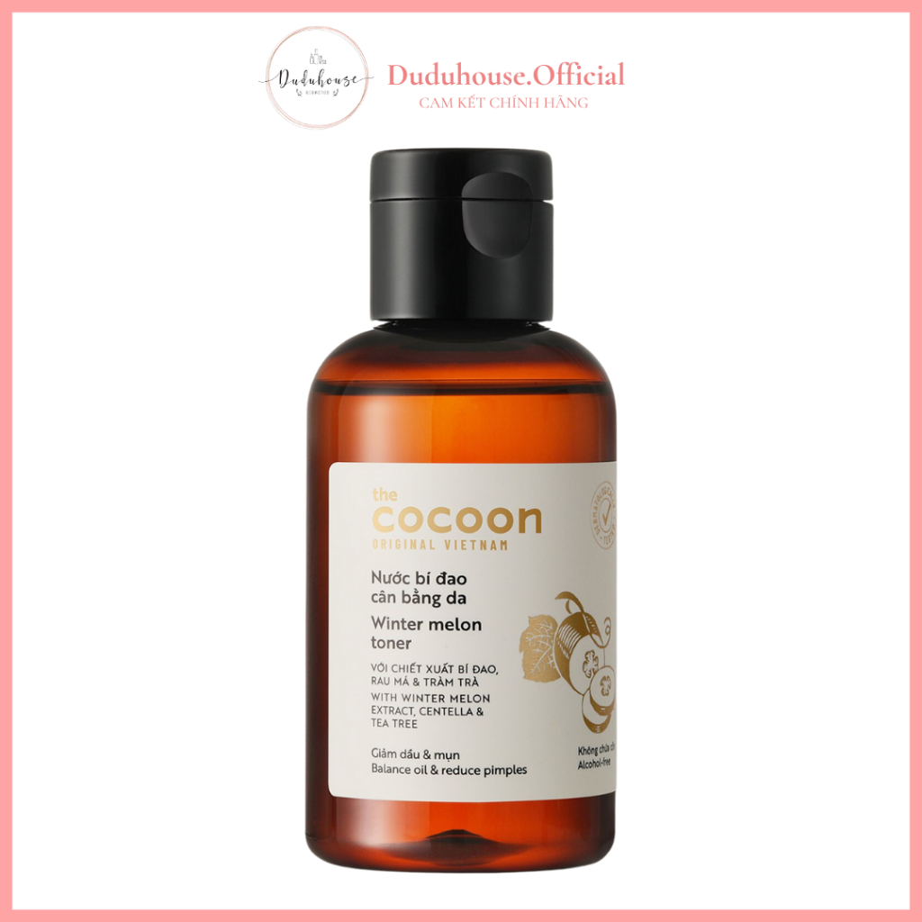 Toner nước bí đao cân bằng da cocoon 310ml/140ml thuần chay