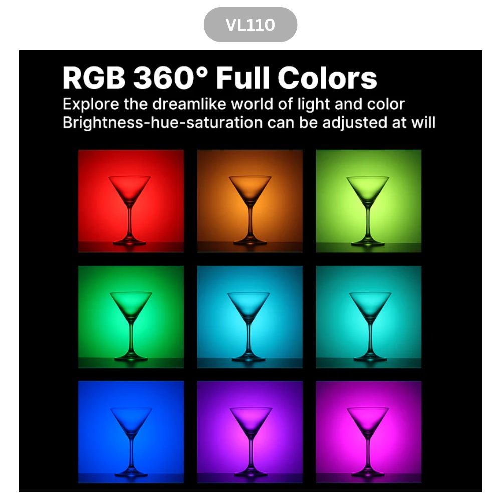 ULANZI VL110 RGB / VL119 RGB  - Đèn Ống Từ Tính Đổi Màu RGB - Hàng Chính Hãng
