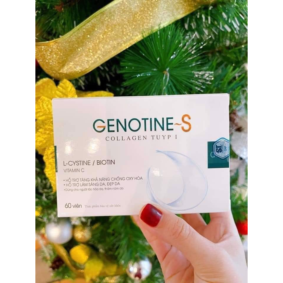 Viên uống GENOTINE-S bổ sung Collagen, Lcystine chống lão hóa, trắng da, đẹp da, cải thiện sạm nám