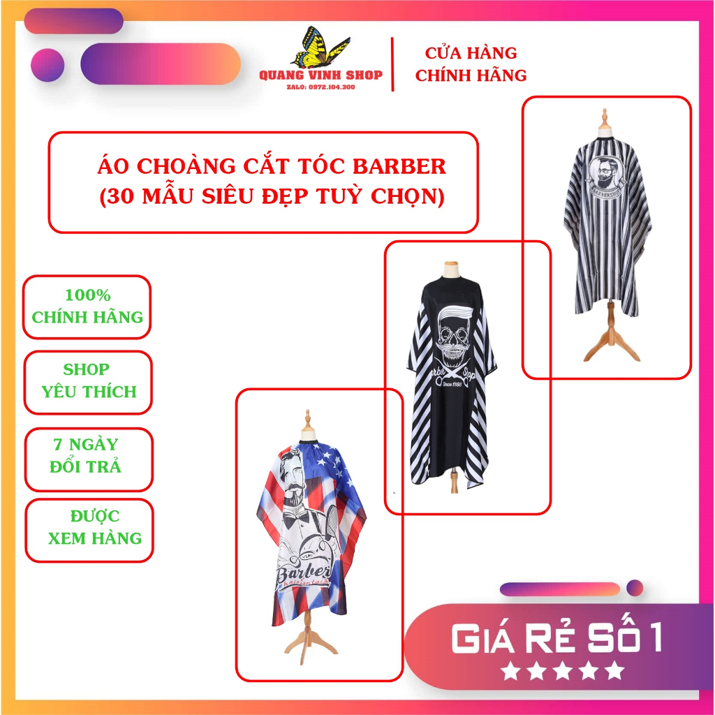 Áo choàng, khăn choàng cắt tóc barber 45k 1 cái (rất nhiều mầu đẹp)