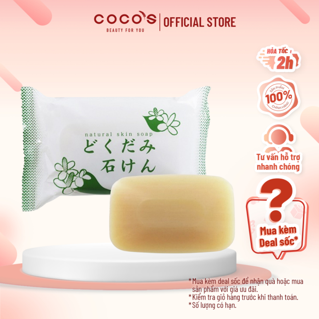 Xà Phòng Diếp Cá Giúp Ngăn Ngừa Mụn Chinoshio Dokudami Natural Skin Soap 130g