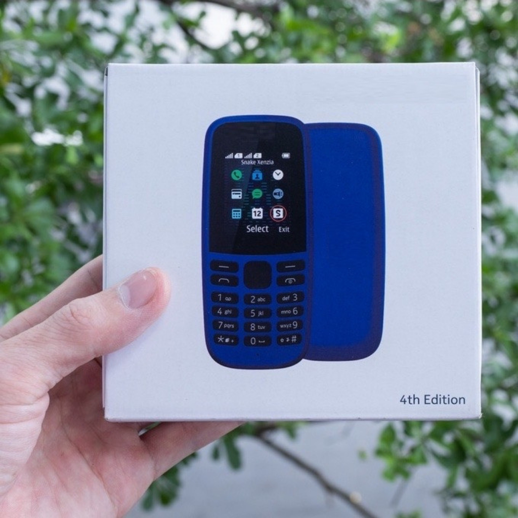 Điện thoại NOKIA 1O5 4G 2O19 bản 2 sim thiết kế bền bỉ, tặng kèm pin sạc, bảo hành 12 tháng