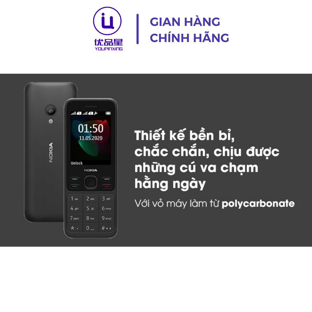 Điện thoại NOKIA 15O 4G bản 2 sim có camera quay phim chụp ảnh, tặng kèm pin sạc, bảo hành 12 tháng