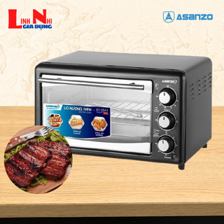Lò nướng điện đa năng asanzo ev-23a1 công suất 1200w nướng thức ăn và bánh mỳ nhanh
