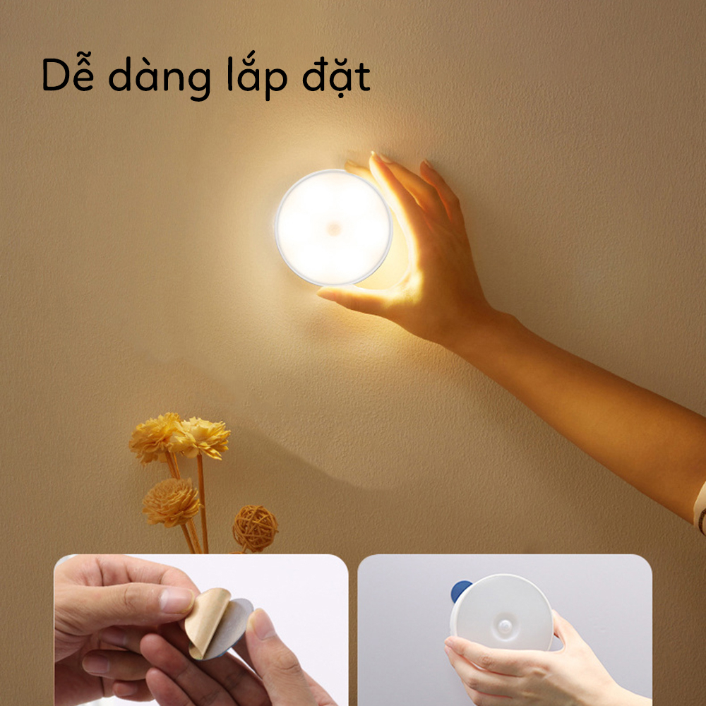 Đèn Led Cảm Ứng, Đèn Cảm Biến Tự Động Thông Minh Không Dây Dùng Pin Sạc Dán tủ quần Áo, Cầu Thang, Phòng Ngủ | BigBuy360 - bigbuy360.vn