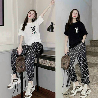 Set dài cotton phối 3d cao cấp full