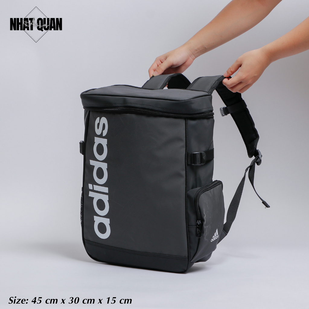 Balo Adidas dáng vuông chất si công ty có ngăn laptop năng động hiện đại - Nhật Quân Asia nhatquanasia