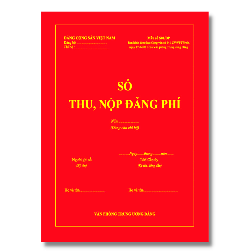 Sách - Sổ Thu Nộp Đảng Phí