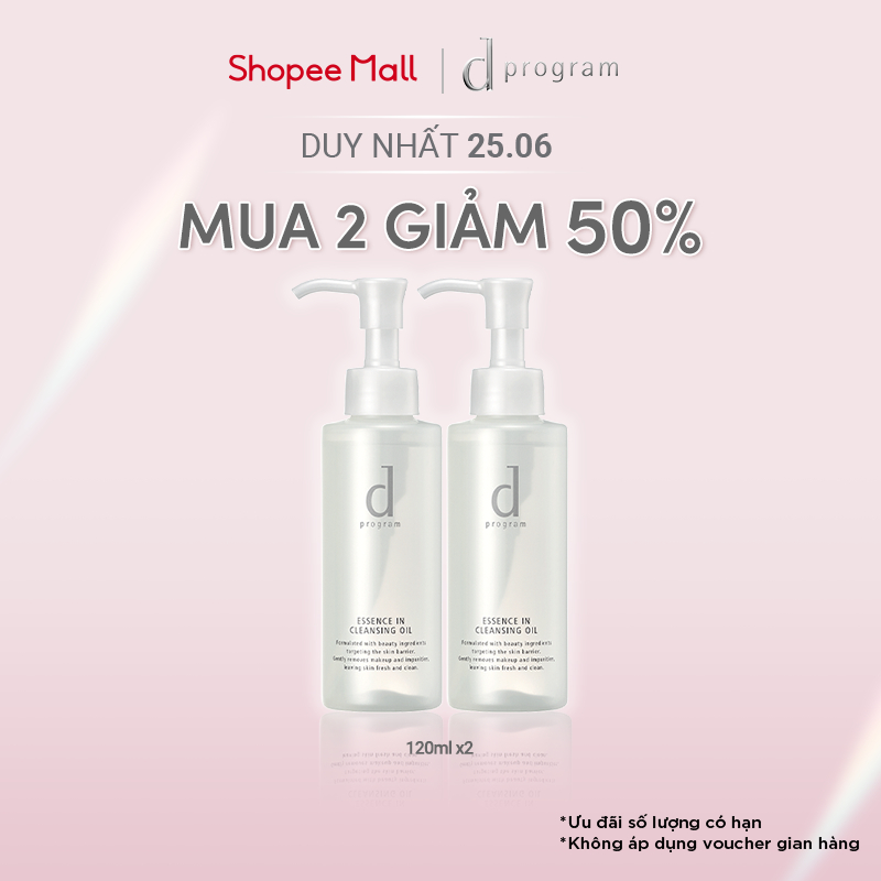 Bộ 2 dầu tẩy trang dưỡng da Essence Cleansing Oil d program 120ml x 2