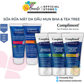 Sữa rửa mặt Compliment No Problem BHA & Tea Tree làm sạch sâu, giảm dầu, mụn 200ml