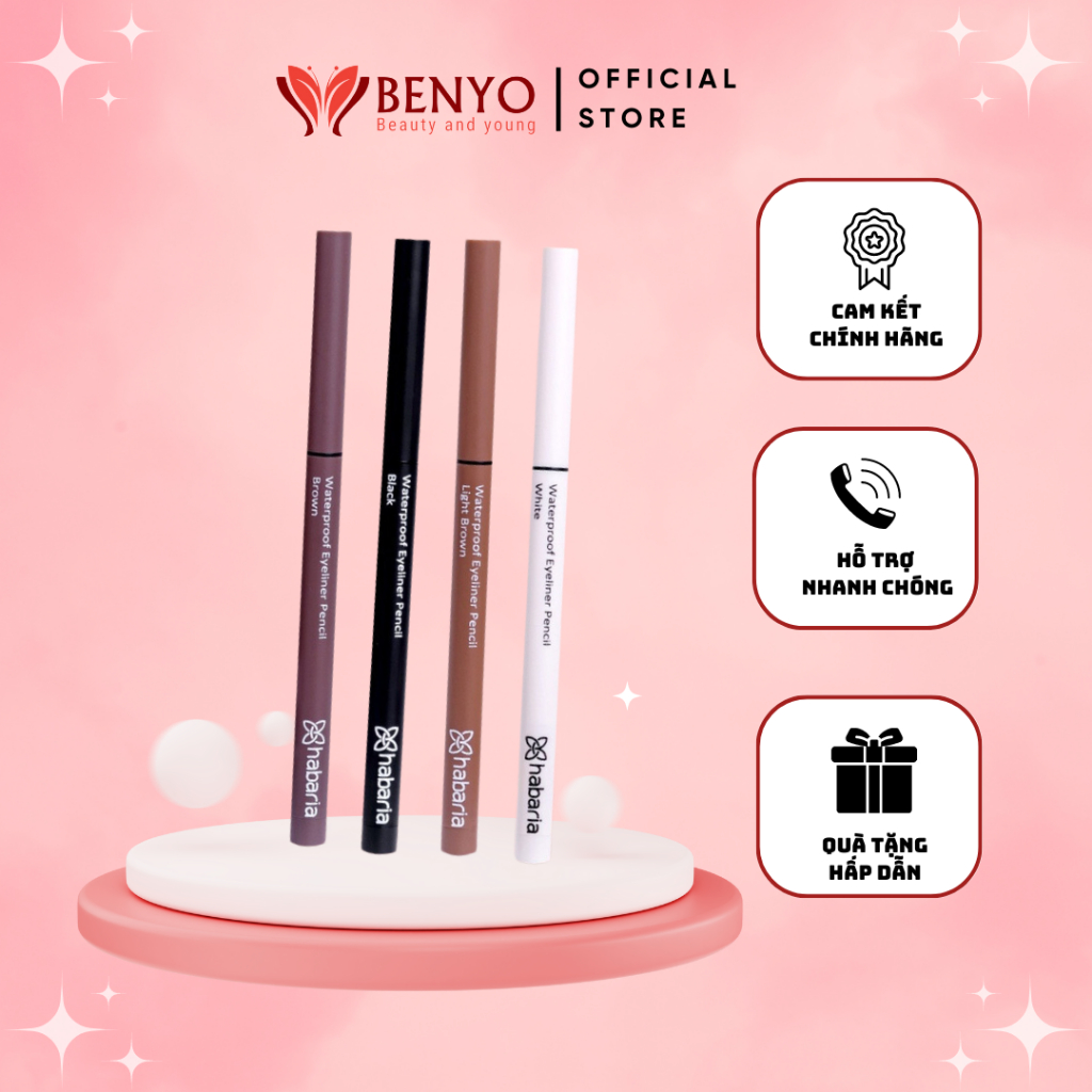 Chì kẻ mắt không trôi Habaria Waterproof Eyeliner Pencil
