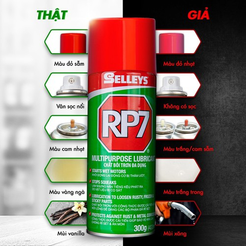Chai xịt chống rỉ sét RP7 Selleys 175gr/350gr bôi trơn, chống ăn mòn kim loại - Hàng chính hãng