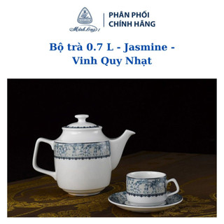 Bộ trà minh long jasmine 0.7l vinh quy nhạt 01071119703 - gốm sứ cao cấp minh long i