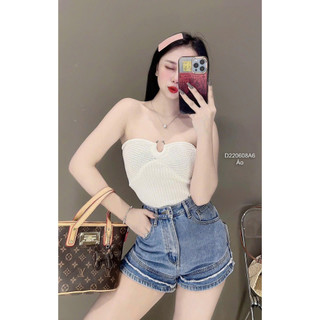 Áo len ống cài khoen ngực