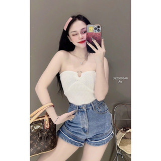 Áo len ống cài khoen ngực