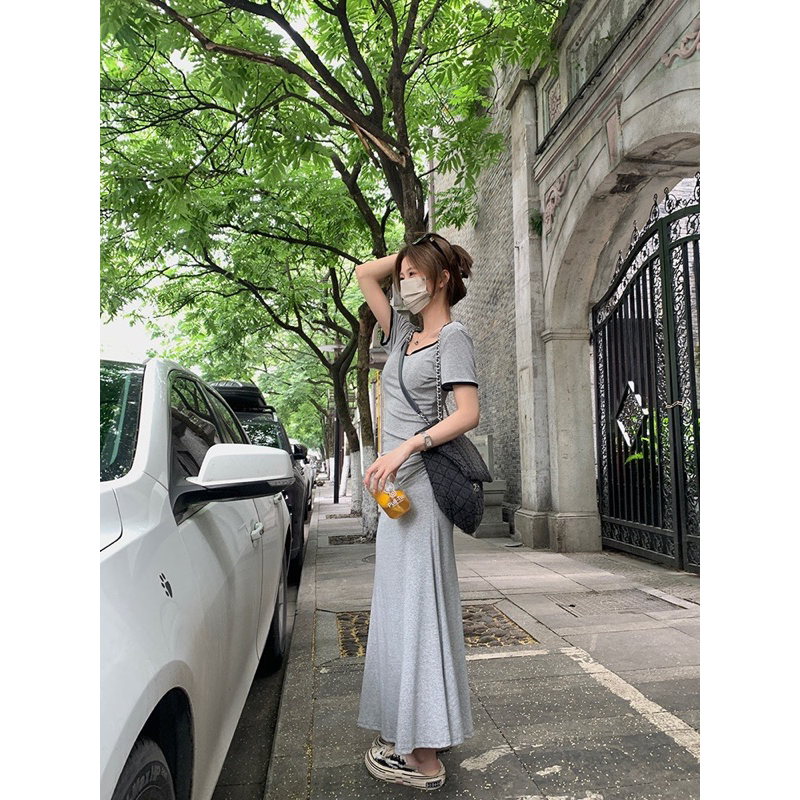 Đầm body khoét lưng TABISHOP Váy maxi đi biển thiết kế tôn dáng trẻ trung phong cách Hàn Quốc đi chơi đi tiệc