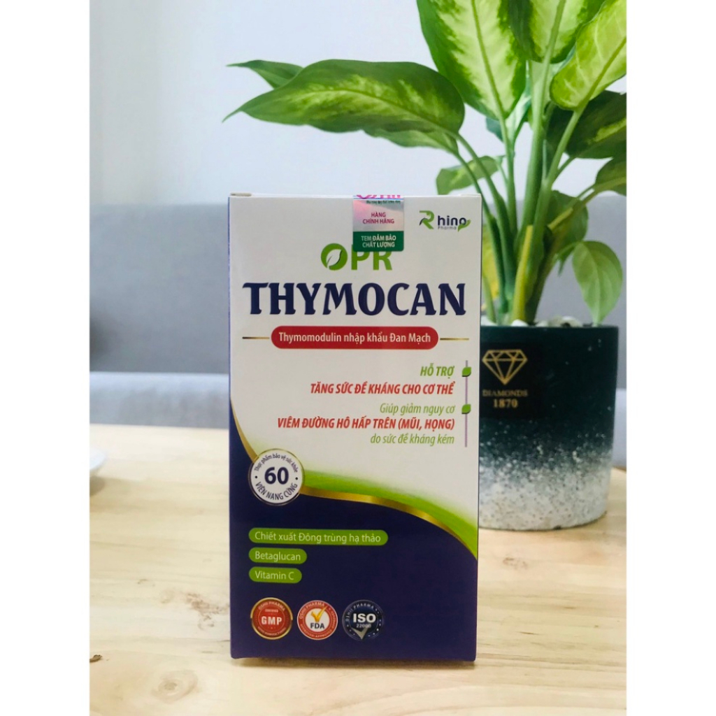 Opr thymocan, Thymomodulin tăng đề kháng, giảm ho, giảm biểu hiện hô hấp trên - Hộp 60 viên