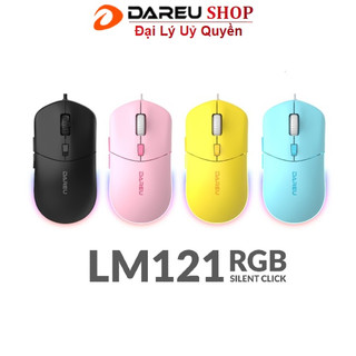 Chuột gaming dareu lm121 đen / hồng / xanh / vàng | rgb | silent click | dpi 6400