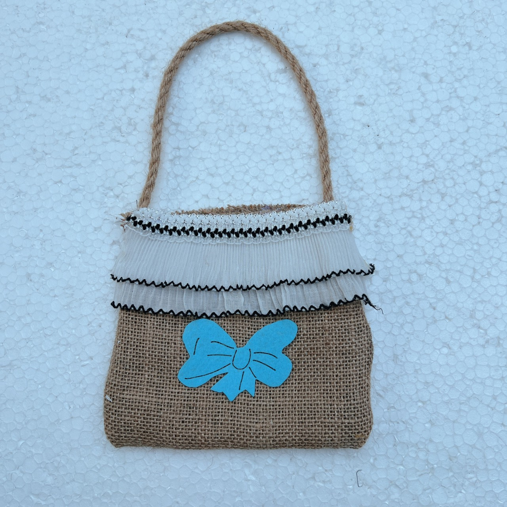 Bộ túi vải đay 4 món đồ dùng mầm non cho bé