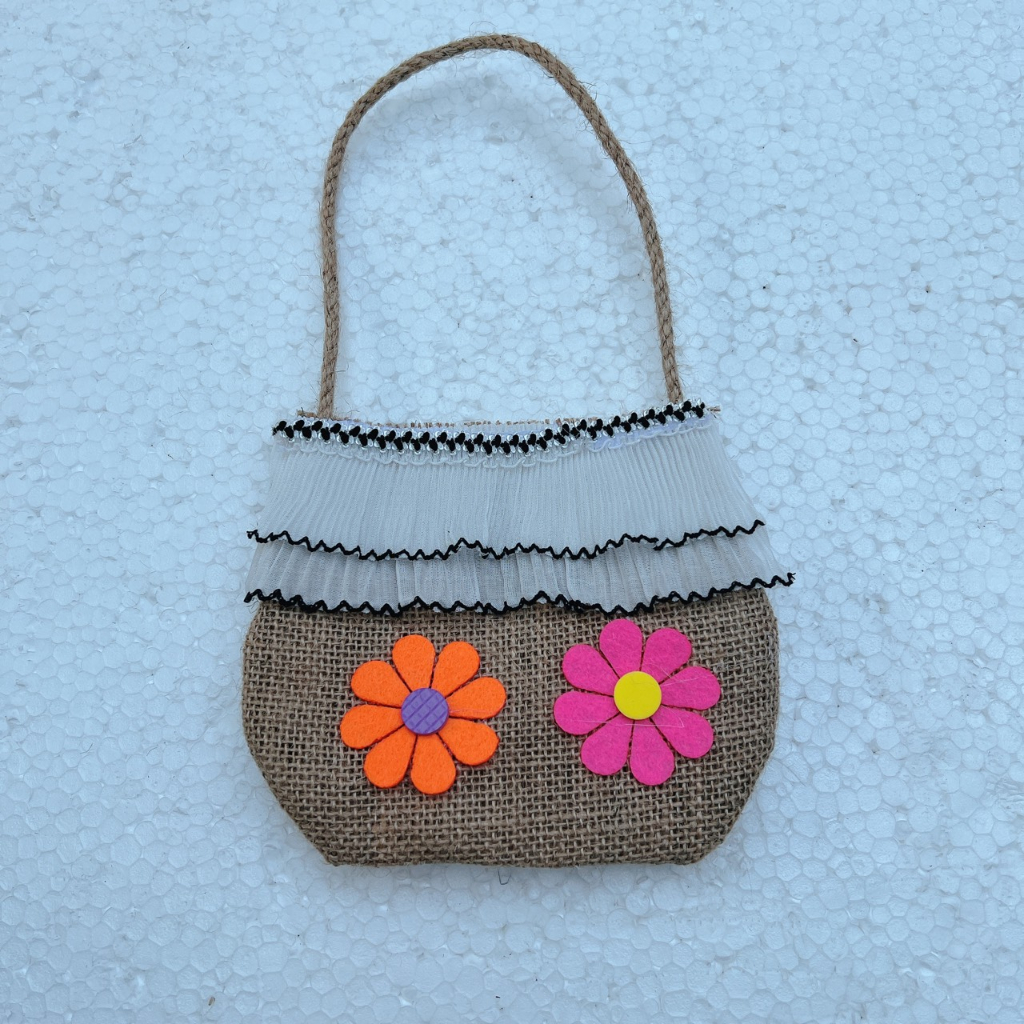 Bộ túi vải đay 4 món đồ dùng mầm non cho bé