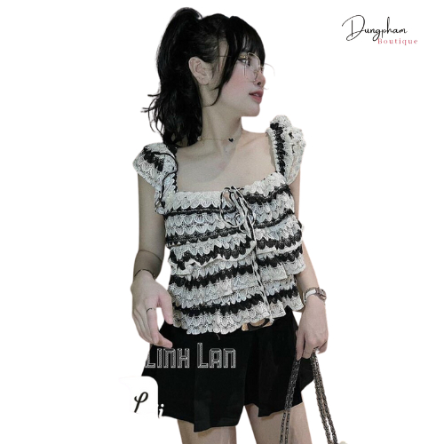 Áo ren cánh tiên bèo tầng hàng Quảng Châu - Anna.Store