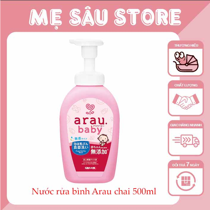 Nước rửa bình Arau Nhật cho bé chai 500ml