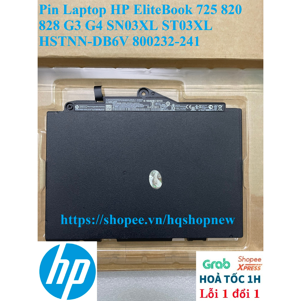 ⚡ Pin Laptop HP EliteBook 725 820 828 G3 G4 SN03XL ST03XL HSTNN-DB6V 800232-241