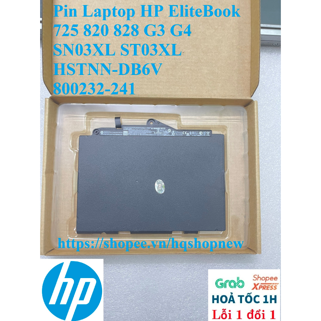 ⚡ Pin Laptop HP EliteBook 725 820 828 G3 G4 SN03XL ST03XL HSTNN-DB6V 800232-241
