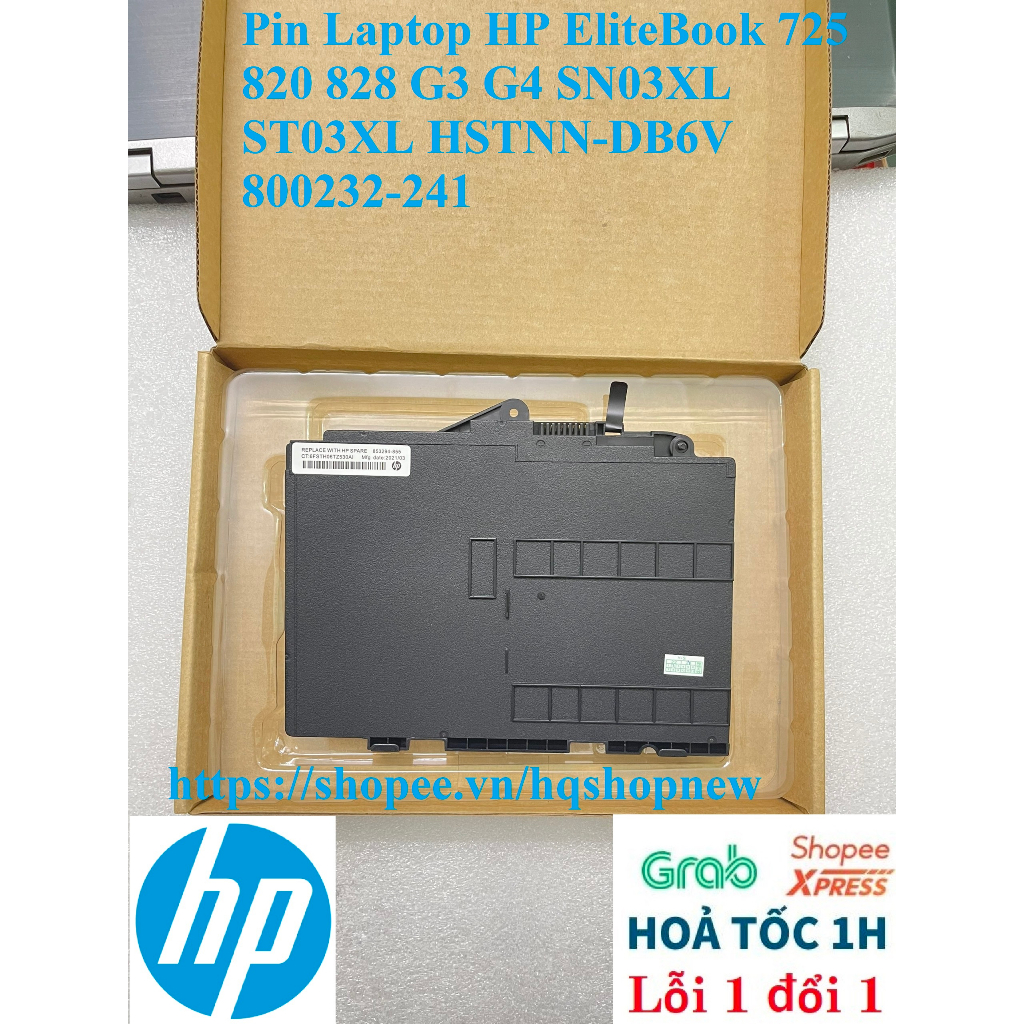 ⚡ Pin Laptop HP EliteBook 725 820 828 G3 G4 SN03XL ST03XL HSTNN-DB6V 800232-241