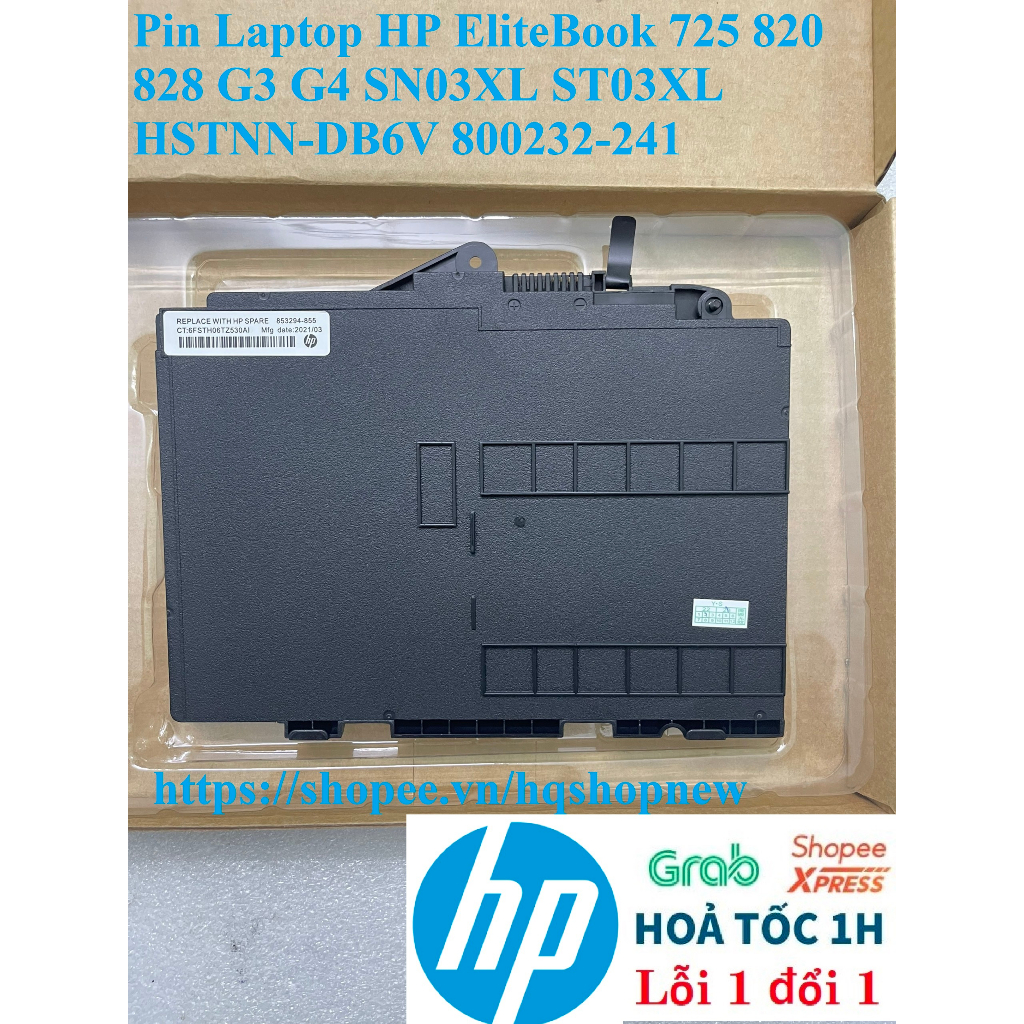 ⚡ Pin Laptop HP EliteBook 725 820 828 G3 G4 SN03XL ST03XL HSTNN-DB6V 800232-241