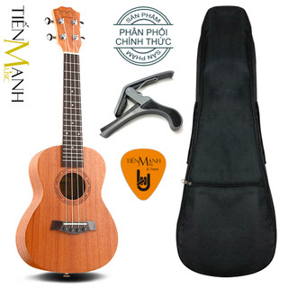 Combo đàn ukulele tenor bws - bao, capo, móng gẩy uku gỗ mahogany trơn cỡ lớn 26 inch