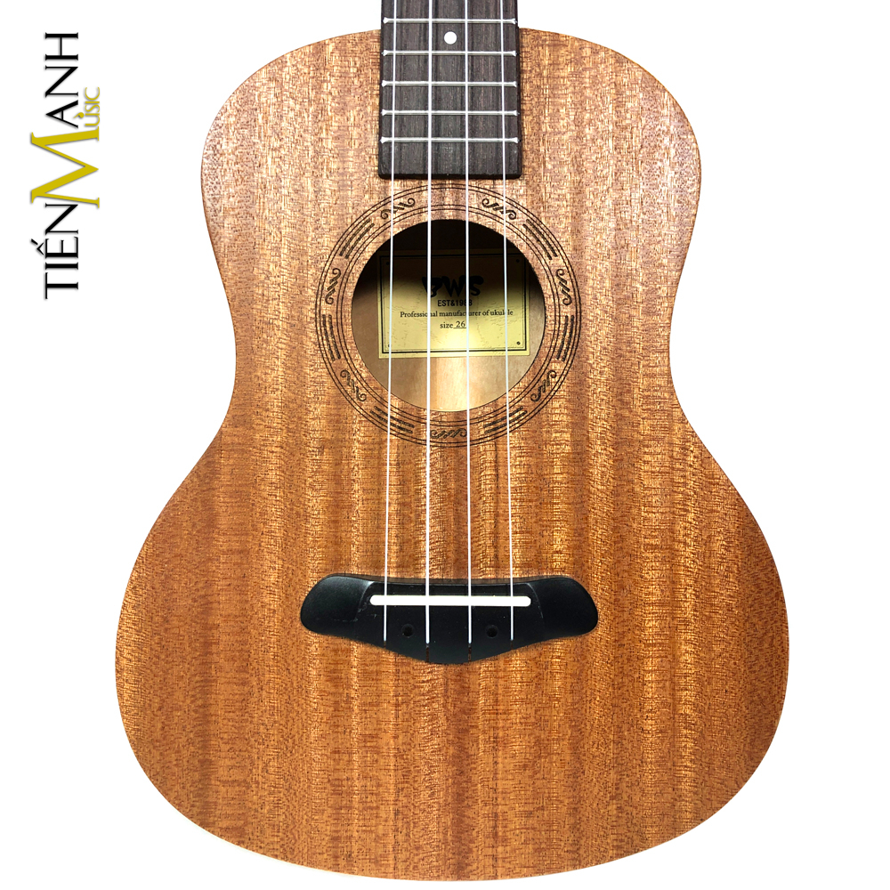 Combo Đàn Ukulele Tenor BWS  - Bao, Capo, Móng Gẩy Uku Gỗ Mahogany Trơn Cỡ Lớn 26 inch