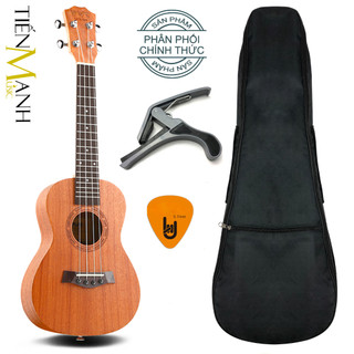 Combo đàn ukulele soprano bws - bao, capo, móng gẩy uku gỗ mahogany trơn cỡ nhỏ 21 inch