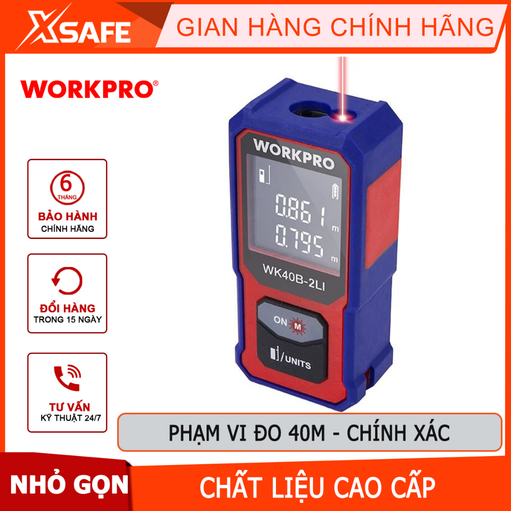 Thiết bị đo khoảng cách bằng laser WP267001, phạm vi đo 40m chính hãng