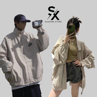 Áo khoác NIKE nam nữ cao cấp chất liệu gió hai lớp dày dặn form unisex chuẩn i hình tem mac đầy đủ .