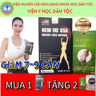  Giảm Cân NewFat USA Lọ 30 Viên Nhập Khẩu Từ Mỹ Giành cho Cơ Địa Cực Khó giảm Cân Tặng Kèm Shan Tuyết và Detox 