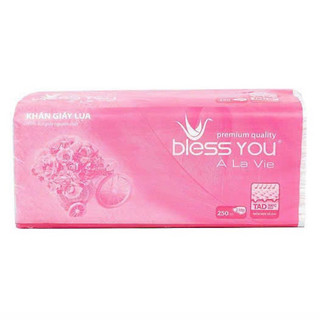 Khăn giấy rút Bless You 250 tờ/ gói