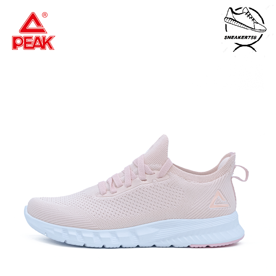 Giày Chạy Bộ Nữ PEAK Running E29008H – Màu Hồng Trắng