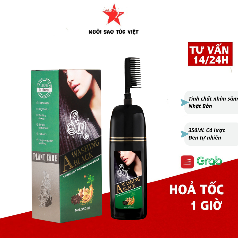 Dầu Gội Phủ Bạc Sin Hair Nhật Bản Đen Và Nâu 500ML Thành Phần Nhân Sâm Tự Nhiên Giúp Đen Tóc Bóng Mượt Giảm Rụng Tóc