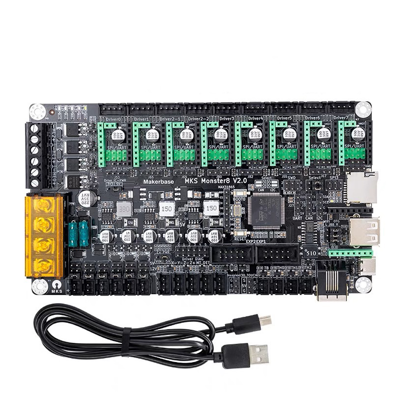MKS Monster8 V2.0 mạch điều khiển máy in 3D 32 bit điều khiển 8 motor driver
