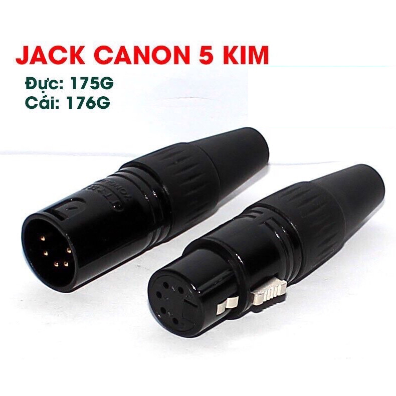 Jack canon 5 chân Đực và cái chân hàn cao cấp 175G/176G