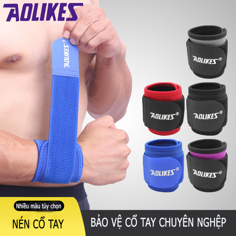 Băng Quấn Cổ Tay Không Ngón Aolikes 7936 Bảo Vệ Cổ Tay Khi Chơi Thể Thao