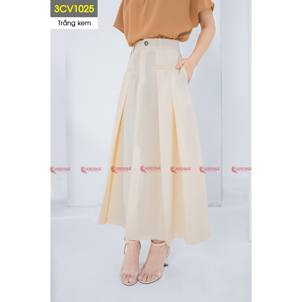 Chân Váy Nữ 𝐂𝐀𝐑𝐃𝐈𝐍𝐀 Chất Tuyết Mưa Hàn Cao Cấp Dáng Maxi Xếp Ly Xẻ Trước Thanh Lịch 3CV10