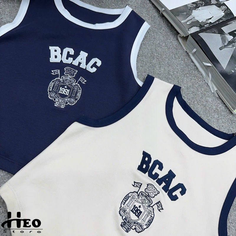 Áo ba lỗ BCAC thêu