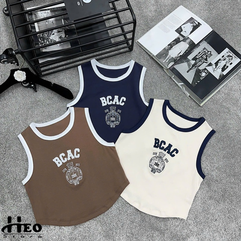 Áo ba lỗ BCAC thêu