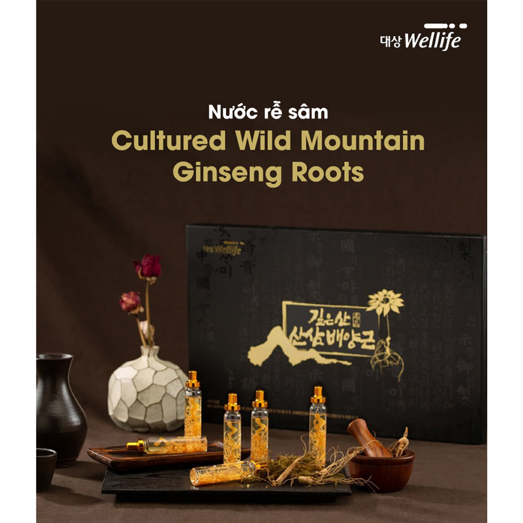 Set Nước Rễ Sâm Cultured Wild Mountain Ginseng Roots 20ml x 30 Ống