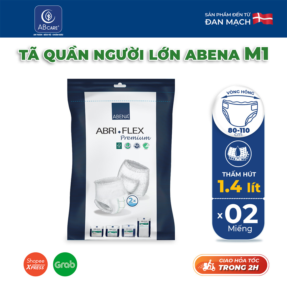 Tã quần người lớn Abena Abri Flex Premium - Nhập khẩu Đan Mạch (Gói 2 miếng)