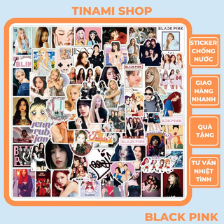 50 Sticker Lisa Jisoo Jennie Rose nhóm nhạc Black Pink hình dán chống nước dùng trang trí điện thoại laptop vali guitar
